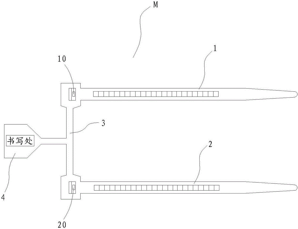 A special-shaped cable tie for bottle stoppers and bottles suitable for glass bottles with stoppers