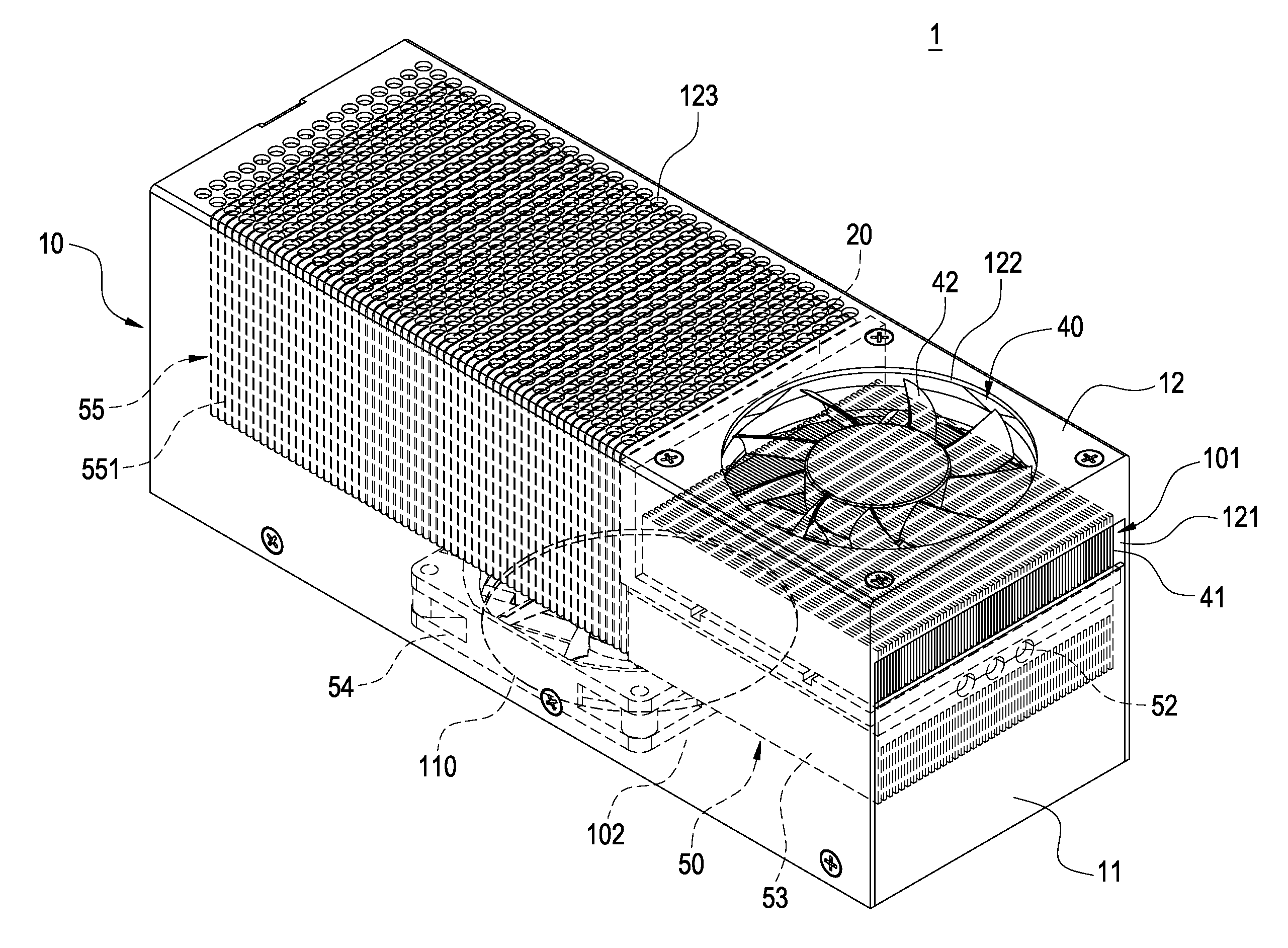 Heat-Dissipating Device For Supplying Cold Airflow