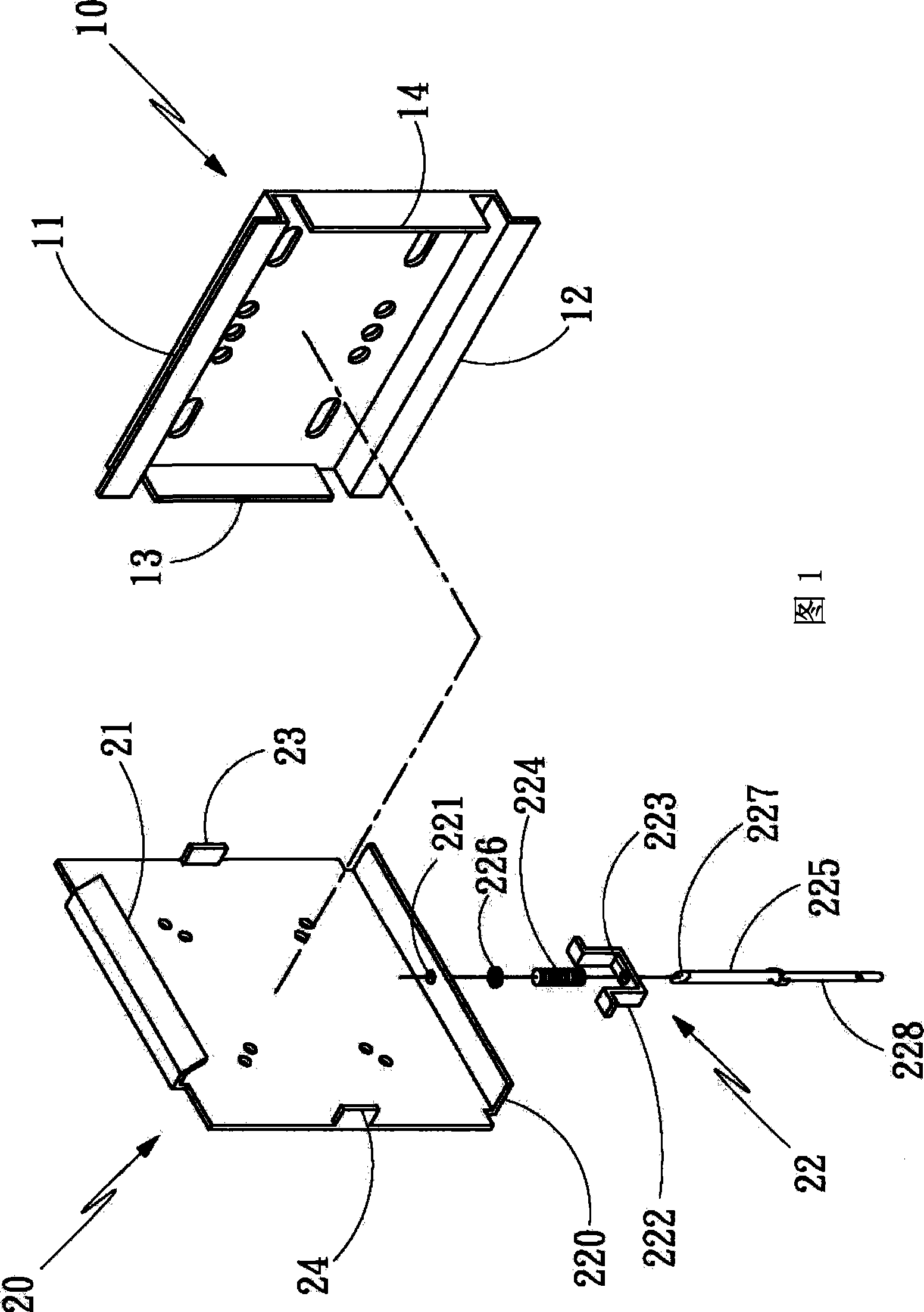 Fixing bracket structure of flat display device