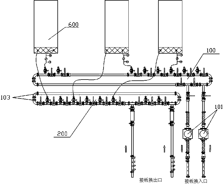 A double-loop cooling circulation system for water supply and return