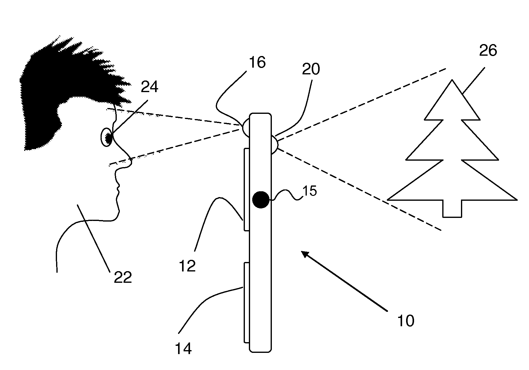 Remote control of an image capturing unit in a portable electronic device