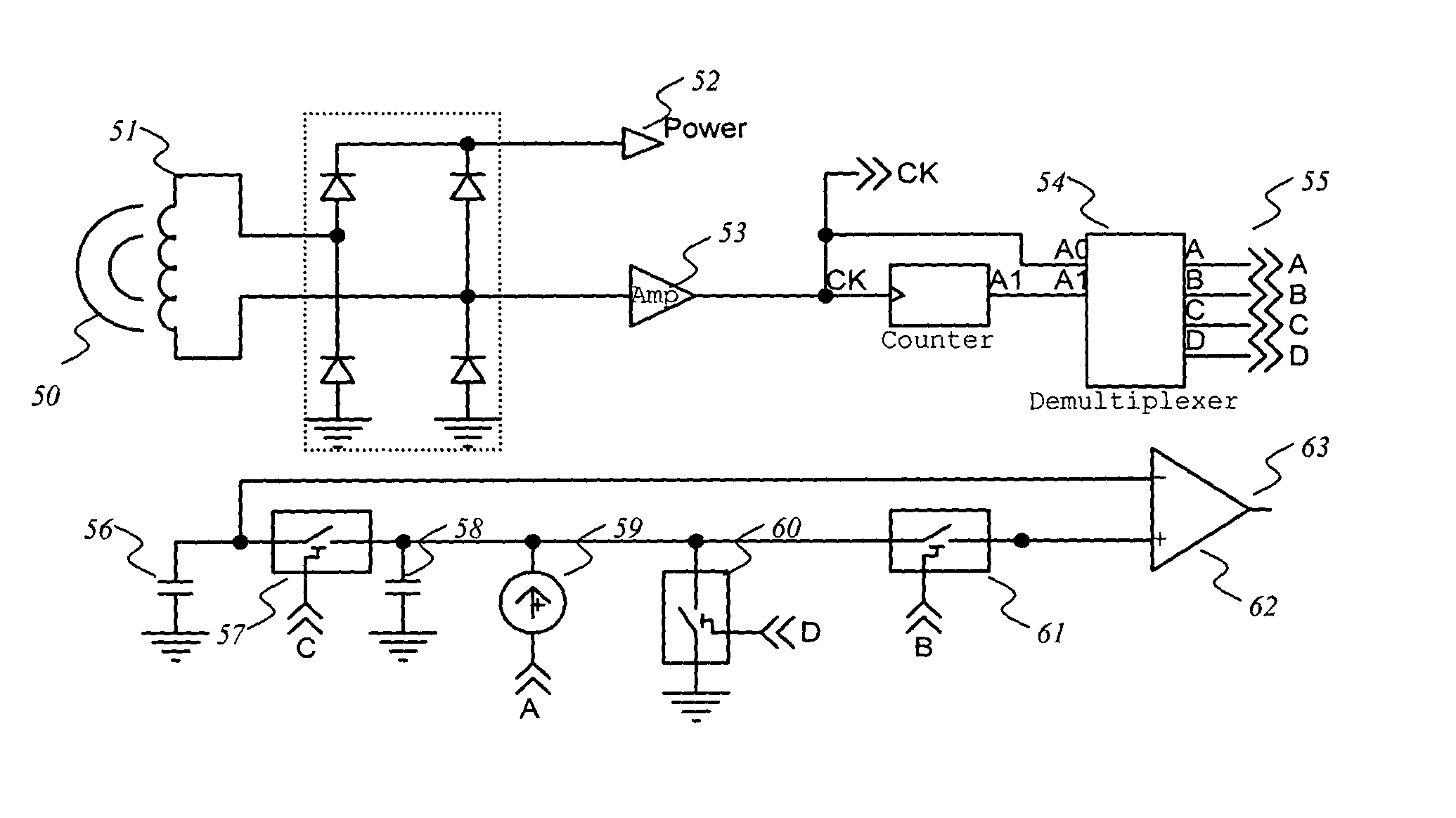 Inductive data and power link suitable for integration