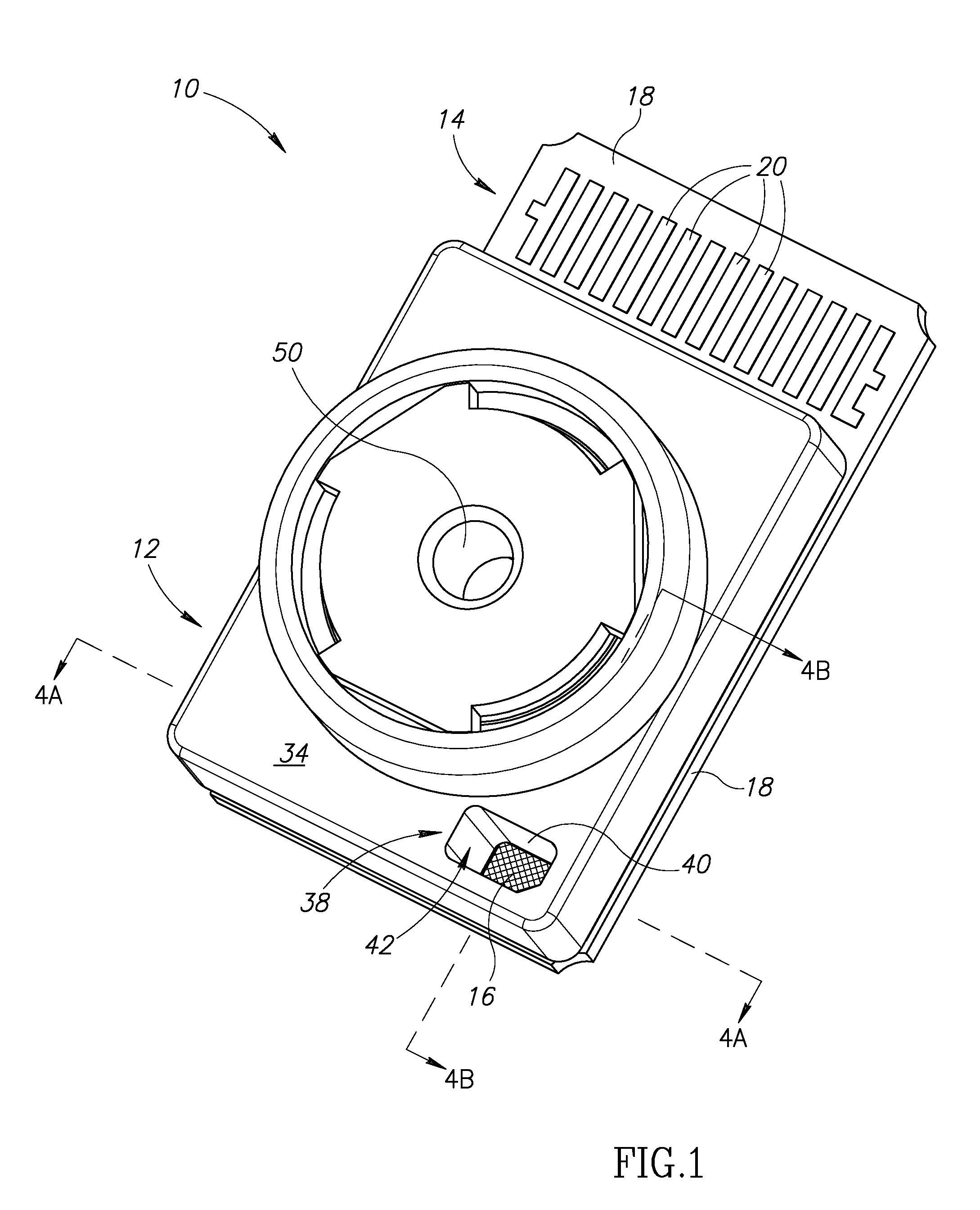 Lens mount with conductive glue pocket for grounding to a circuit board