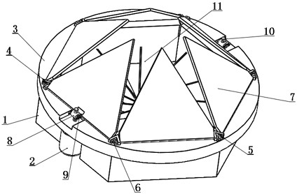 Ventilation fan with linkage type air port valve