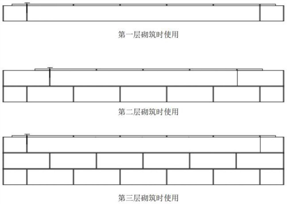 Horizontal story pole for building block masonry and using method thereof