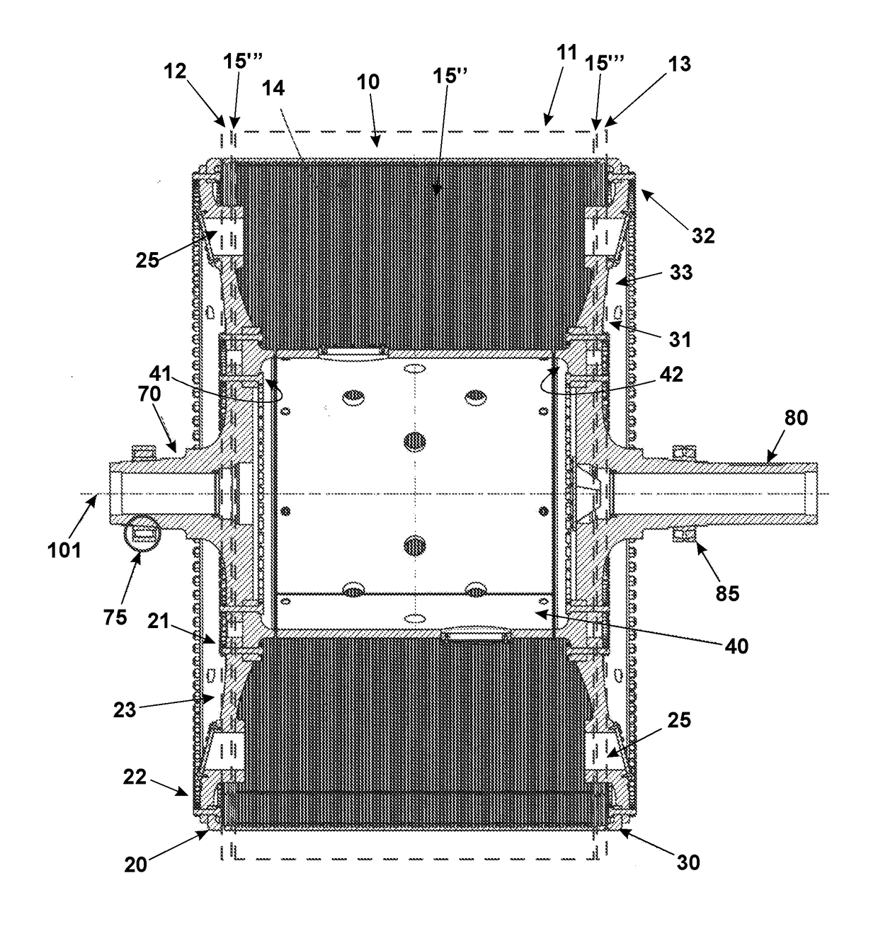 Yankee dryer cylinder with improved internal geometry