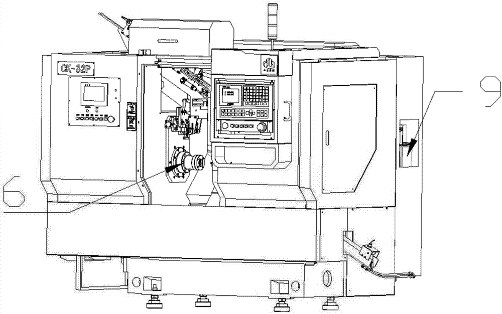 Digital controlled lathe special for engine air valve continuous full-automatic machining and method thereof