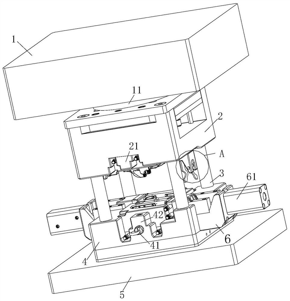 Automatic mold opening and closing mechanism