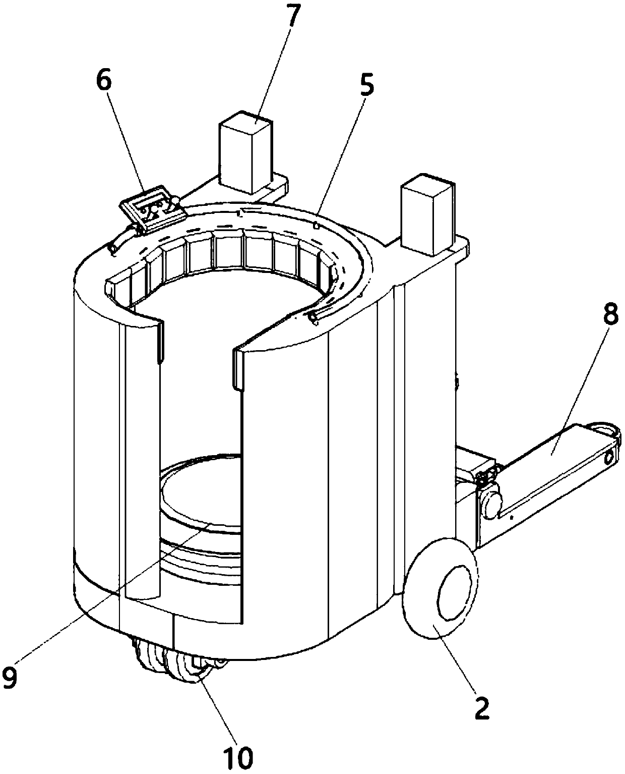 Electric carrying device for light-weight goods