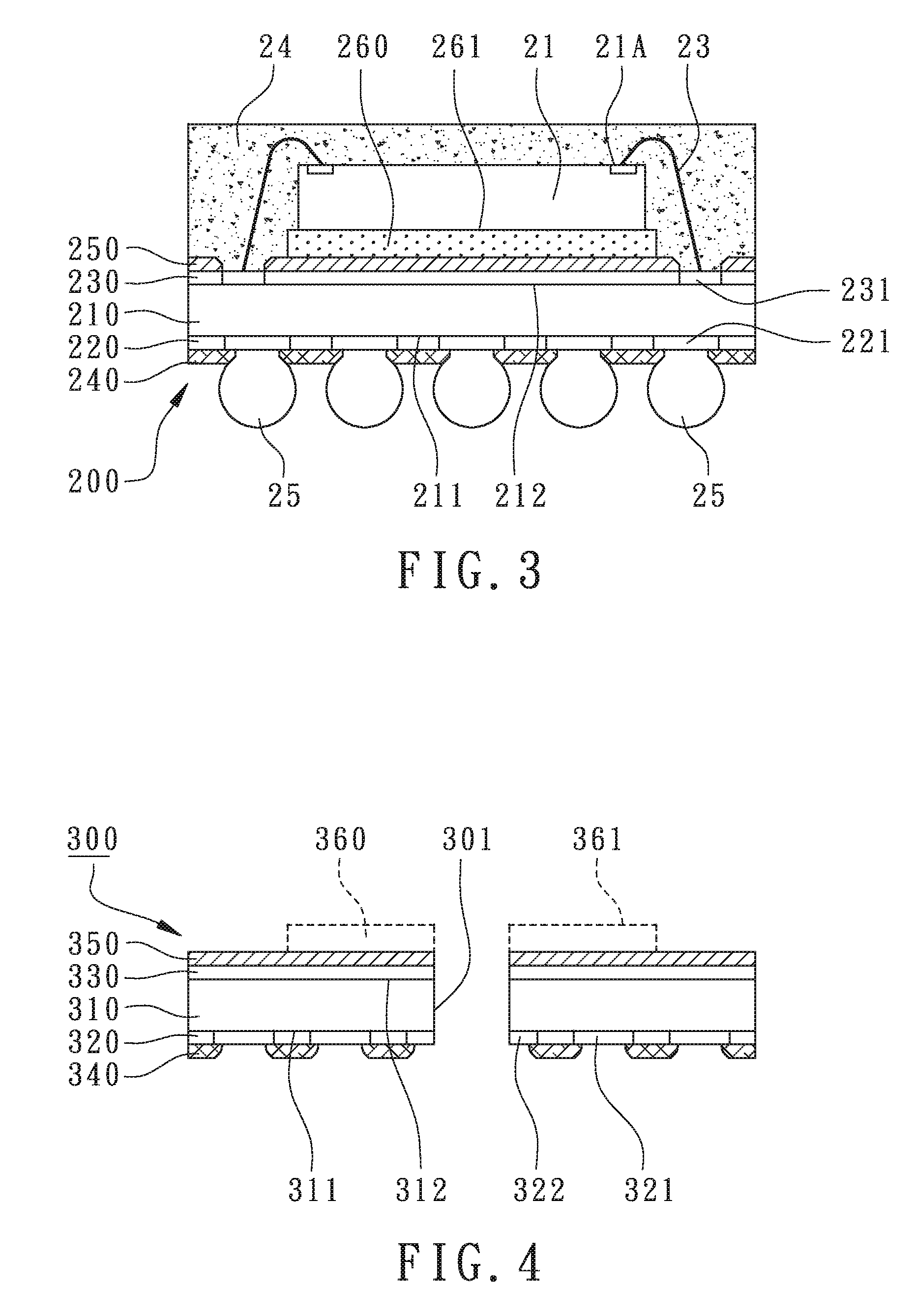 Laminate substrate and semiconductor package utilizing the substrate