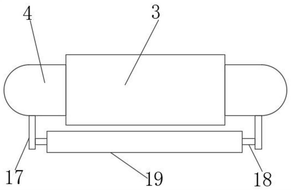 Curtain feeding structure of projection device for English teaching