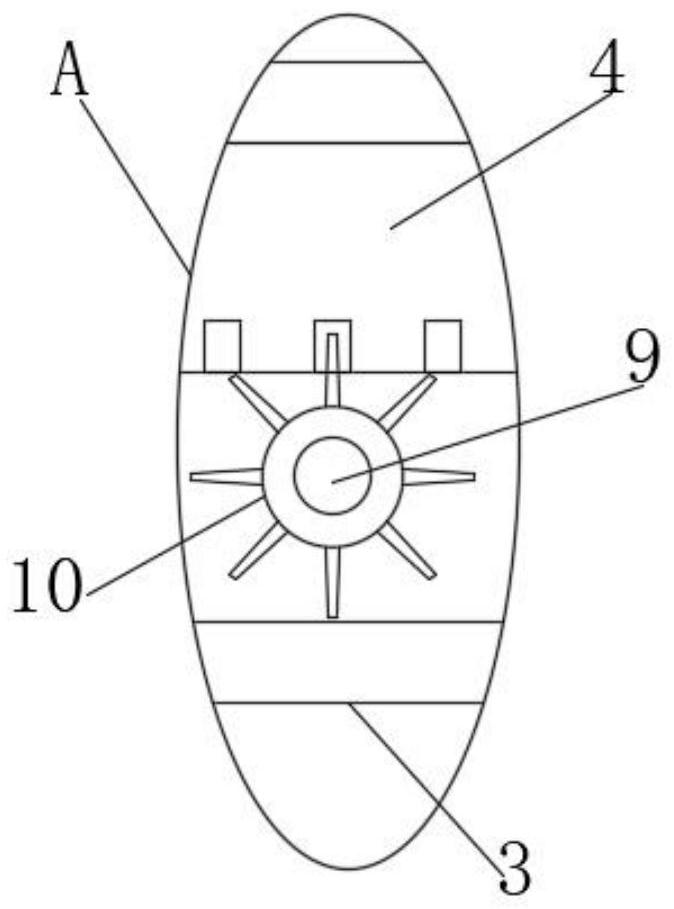 Curtain feeding structure of projection device for English teaching