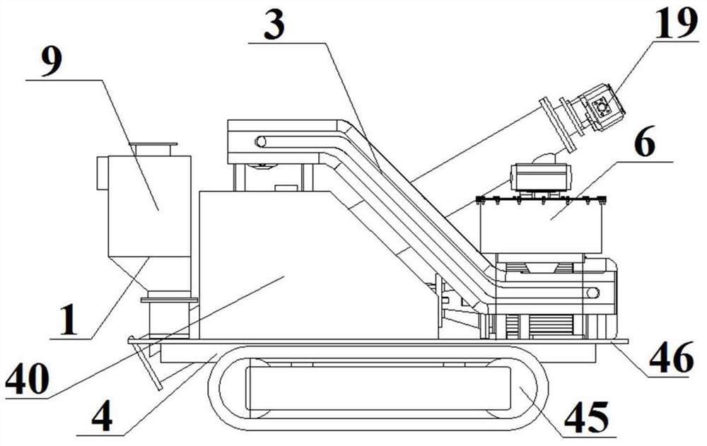 A crawler-type coal-water-gas separation and metering conveying device