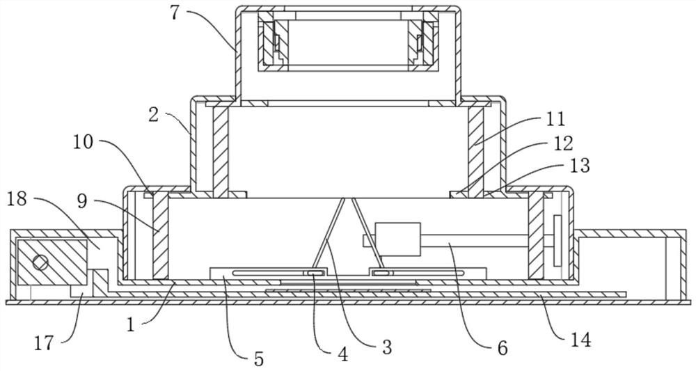 Multi-section telescopic structure, lens driving device, photographing device and electronic product