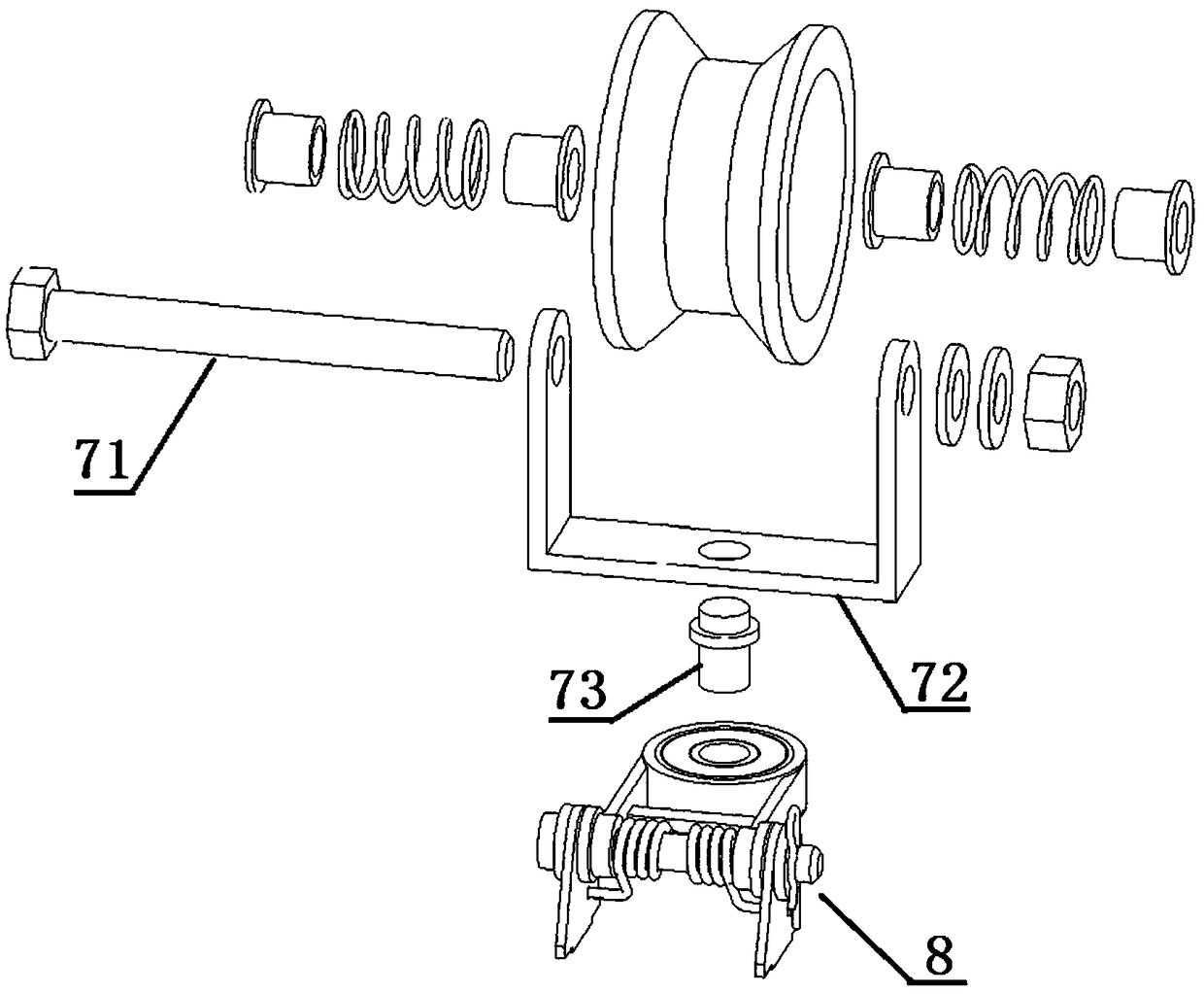 A positioning device for a positioning wheel