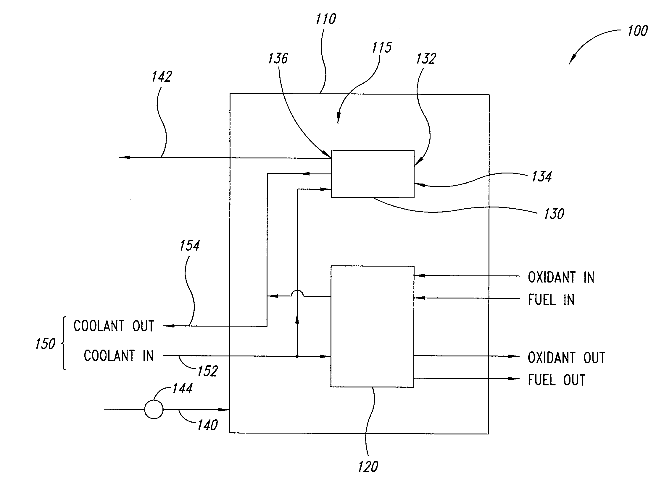 Fuel cell system with flame arresting recombiner
