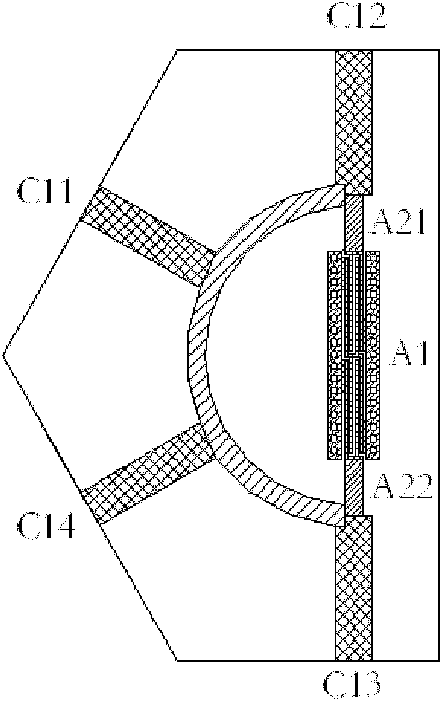 Miniaturized mixed ring based on composite transmission line structure