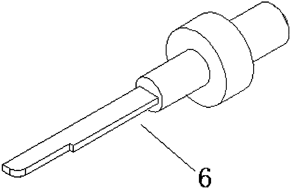 Separated-type slide block mechanism with flicking needle