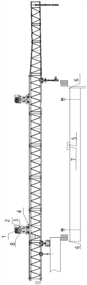 A high and low crane automatic electrical control system and control method