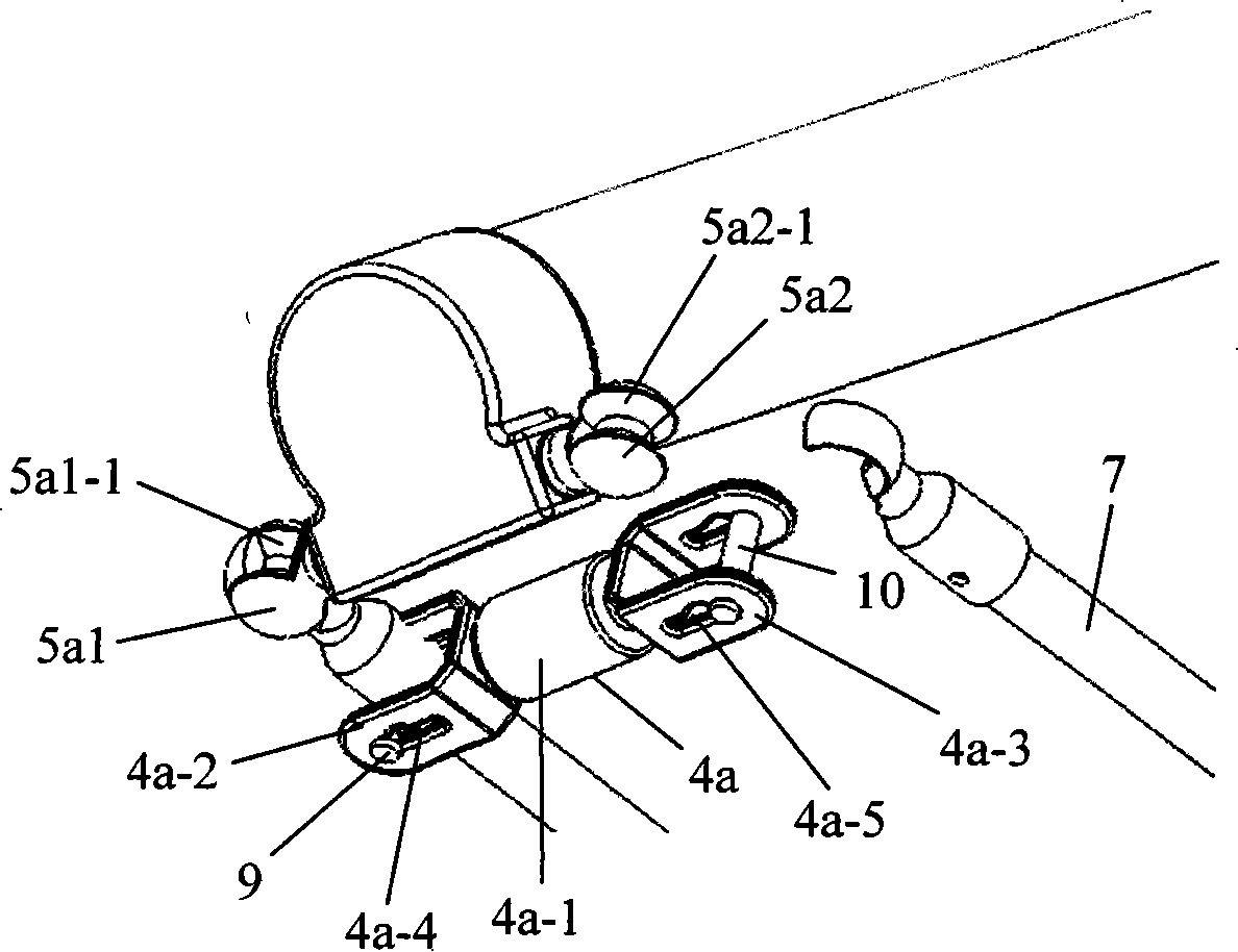 Space three-translational freedom degree parallel connection mechanism with far-rack double lever