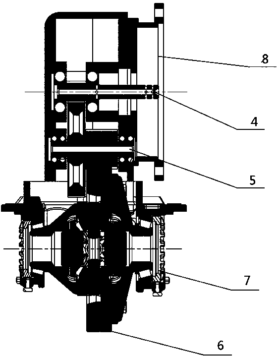 Suspension type single-motor electric axle assembly