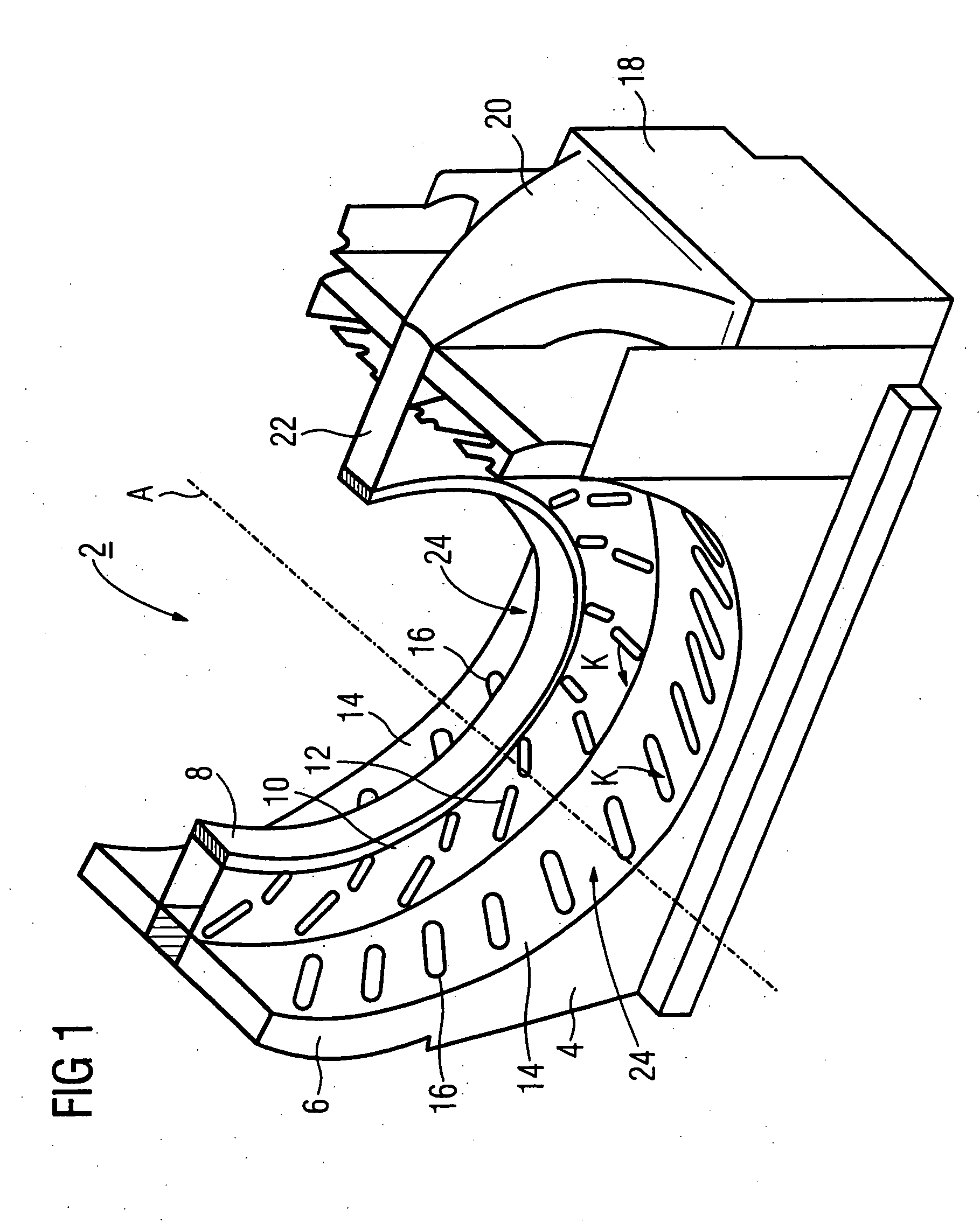 Gantry for a computed tomography apparatus
