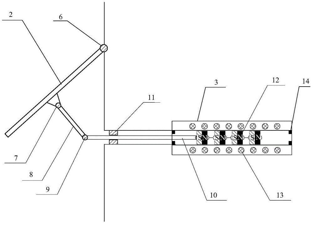 Ship type wave energy electromagnetic power generation device