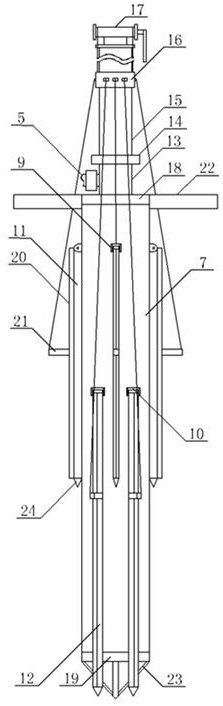 A system and method for in-situ continuous neutralization of acid tailings leachate