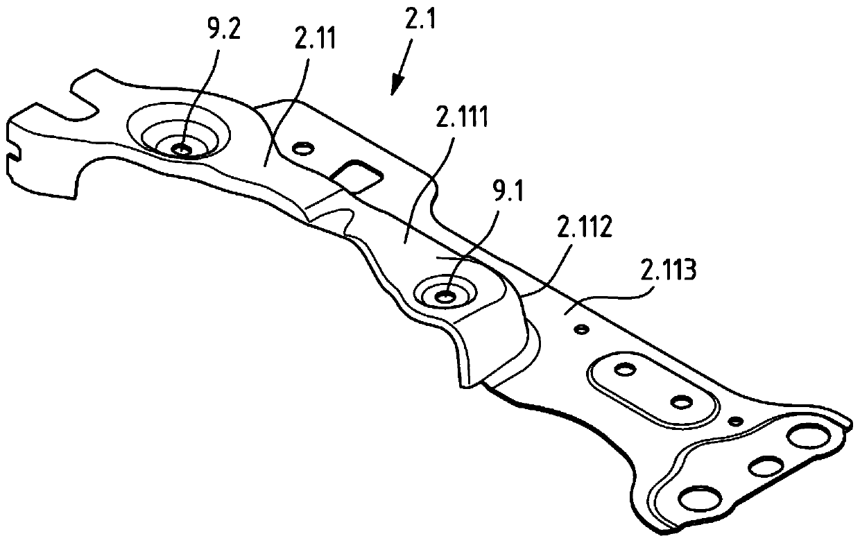 Auxiliary frame for vehicle, in particular electric vehicle