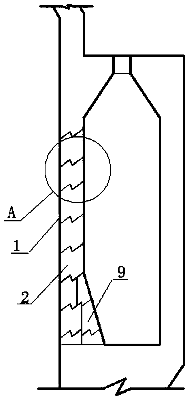 Micro-deformation self-adaptive inner ring wall structure