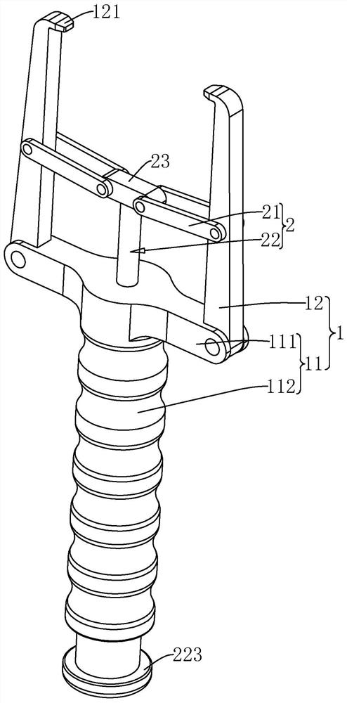 Knee joint self-locking condyle extraction device
