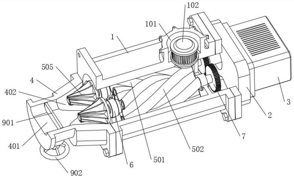 Pressurizing system of double-screw air blower