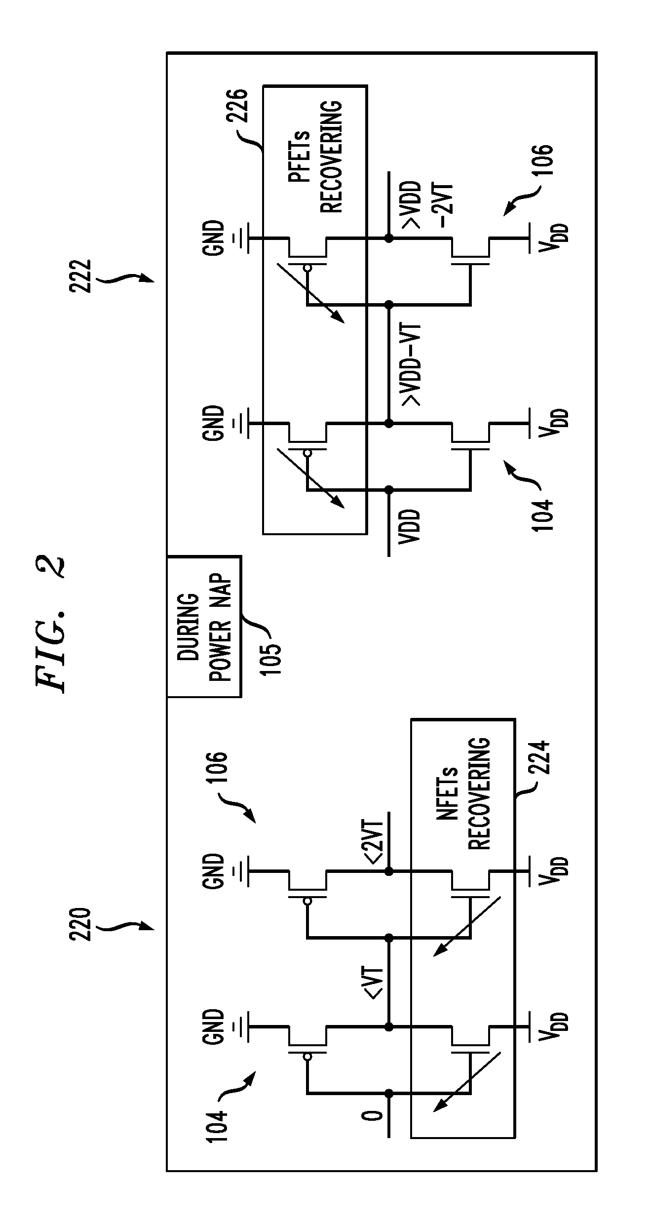 Power napping technique for accelerated negative bias temperature instability (NBTI) and/or positive bias temperature instability (PBTI) recovery