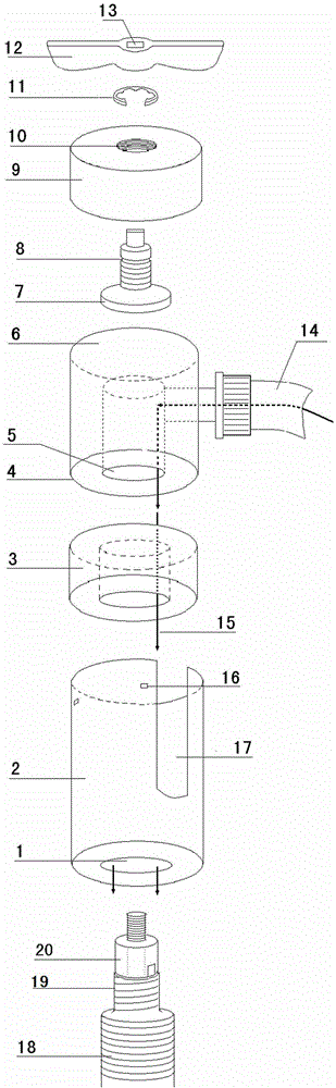 Handle screwing type French valve joint