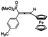 A kind of preparation method of allene compound containing ferrocene and phosphate group