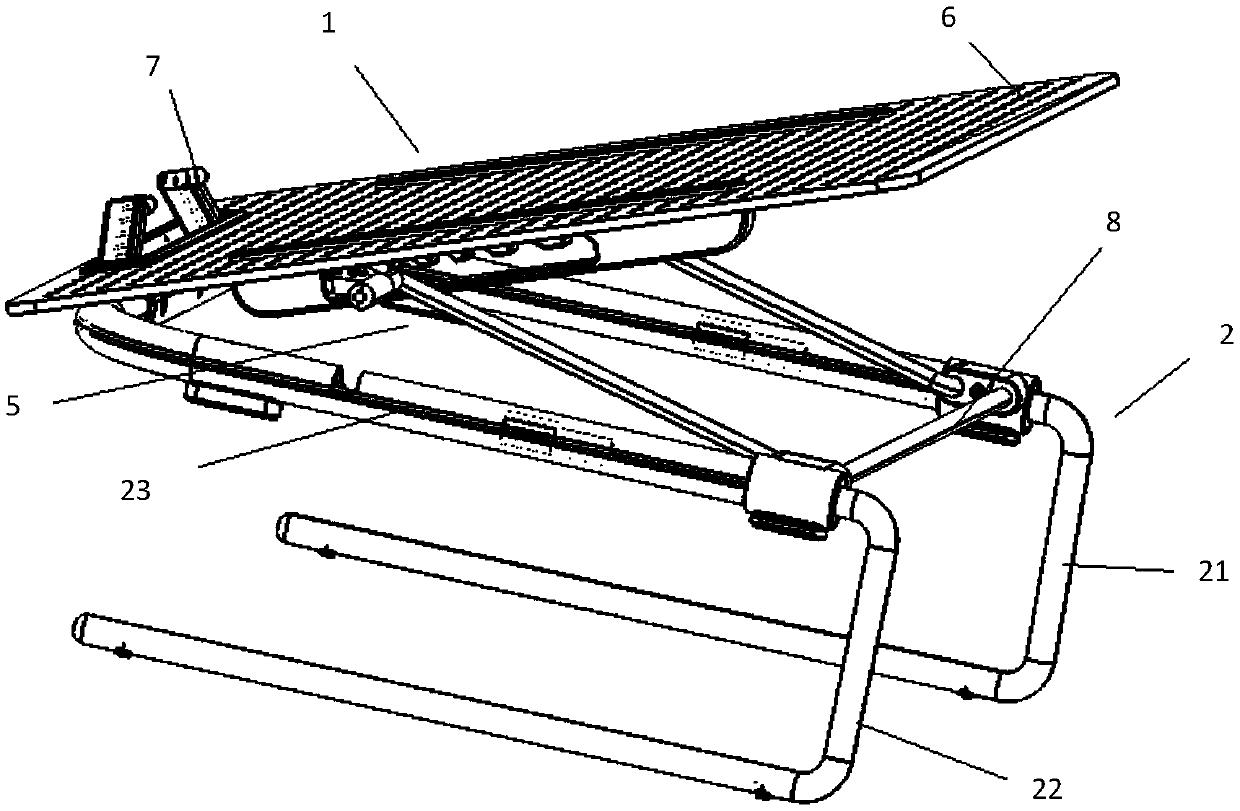 Notebook computer support frame