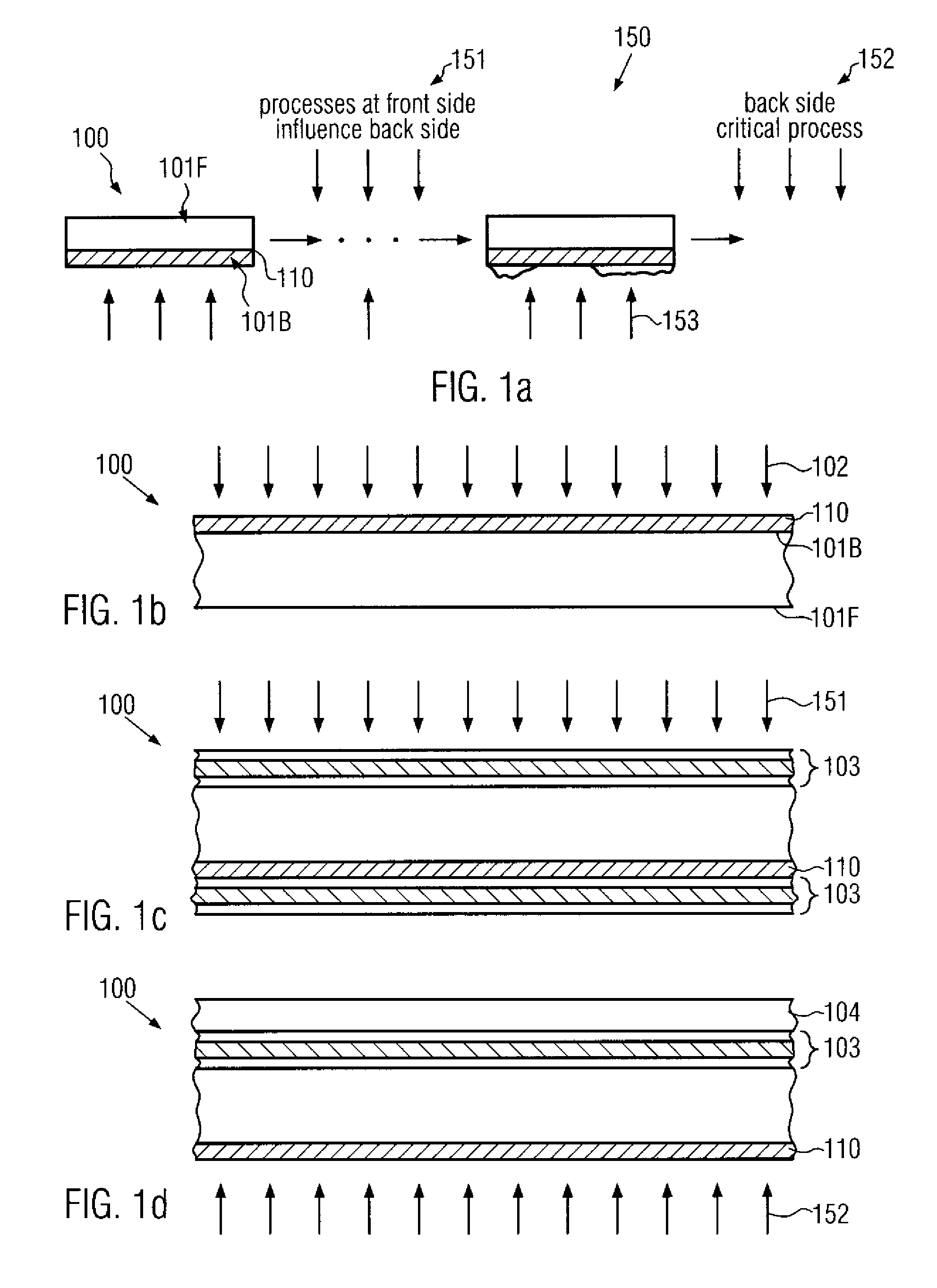 Semiconductor substrate having a protection layer at the substrate back side