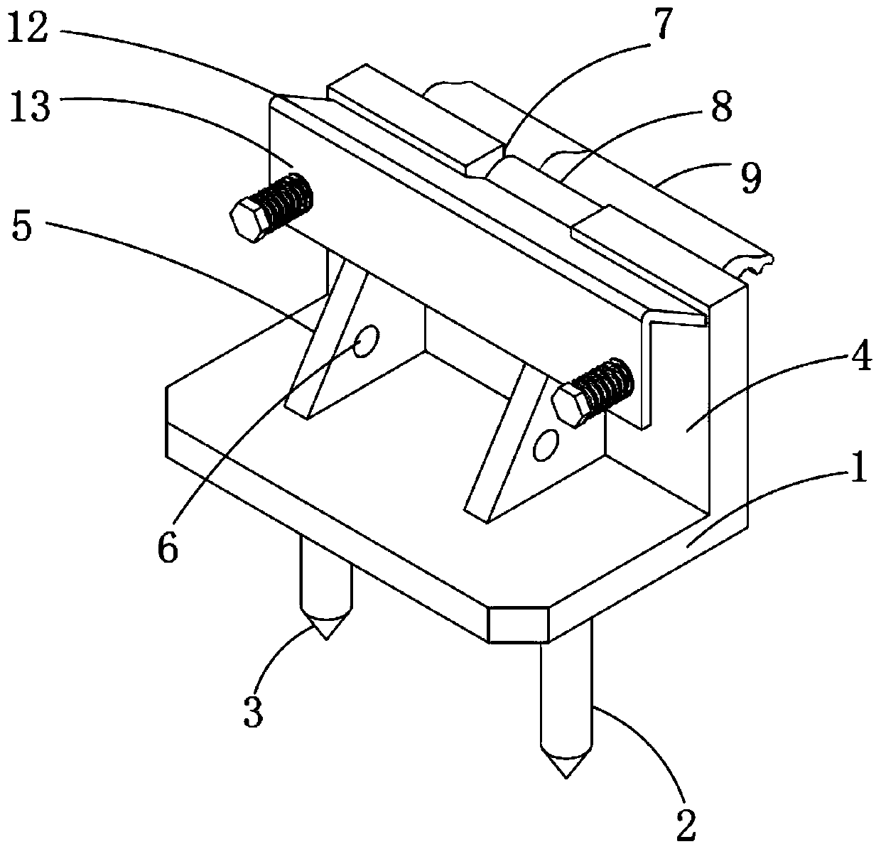 Buckling limiting device based on rail base plate