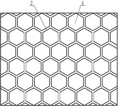 Honeycomb circular-arc-shaped plastic template