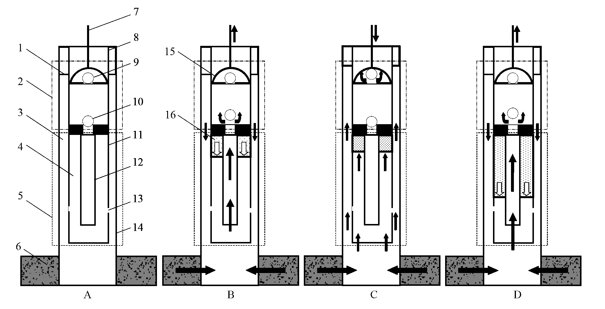 Oil-well pump energy-storage enhancing device capable of compressing natural gas automatically
