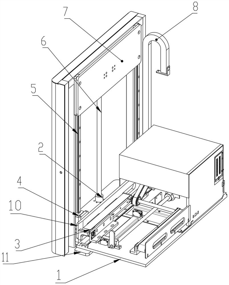 Lifting mechanism in AGV, and conveying AGV capable of achieving double-row independent lifting