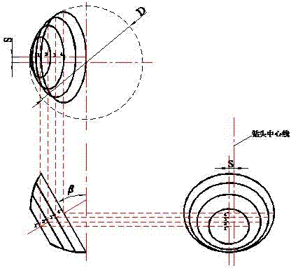 Wheel type drill bit for breaking rock by rotary cutting