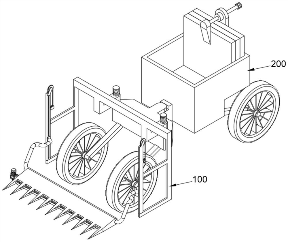 Sliding type cutter height-adjustable agricultural production harvester and harvesting method thereof