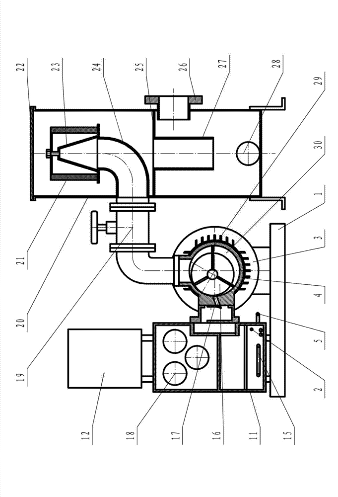 Rotary-vane vacuum pump suitable for tile vacuum extruder