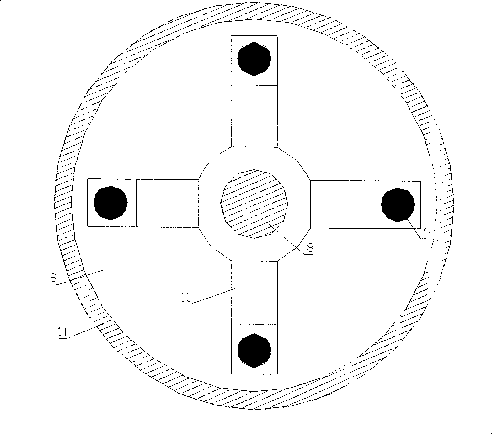 Level shearing three-dimensional vibration isolating device