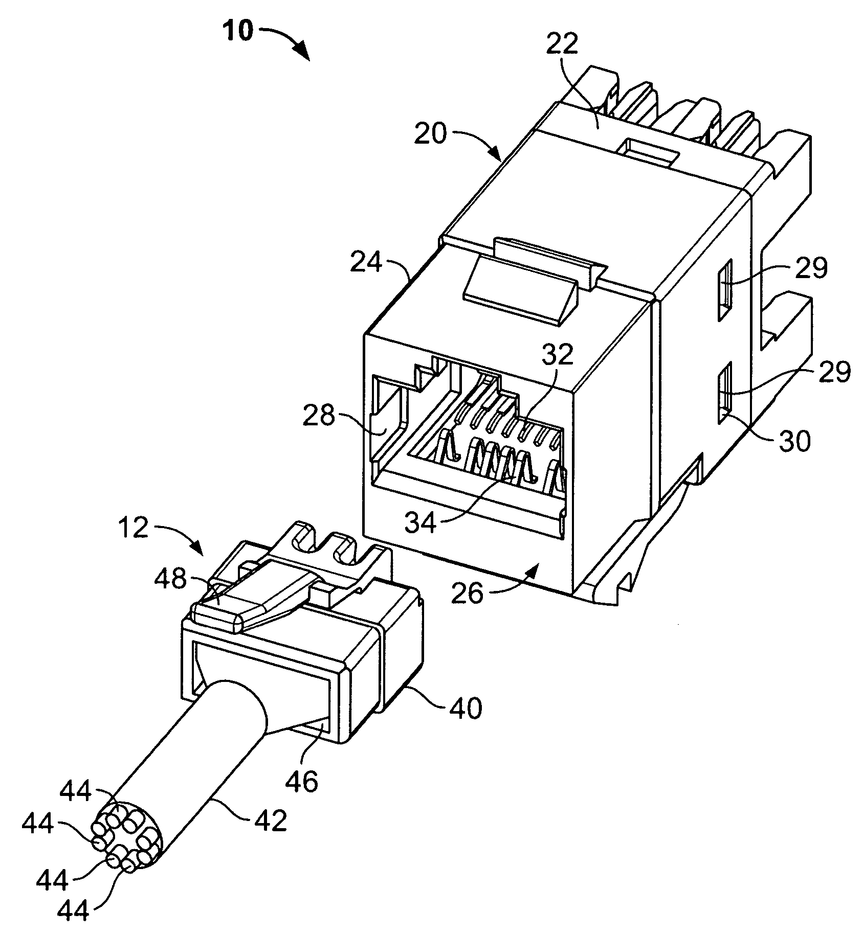 Electrical connector with crosstalk compensation