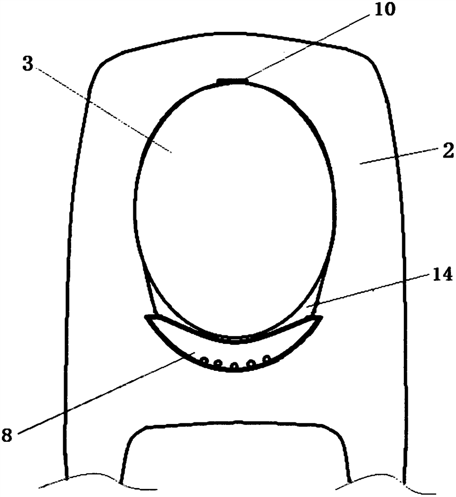 Front panel capable of being used for fixing helmet