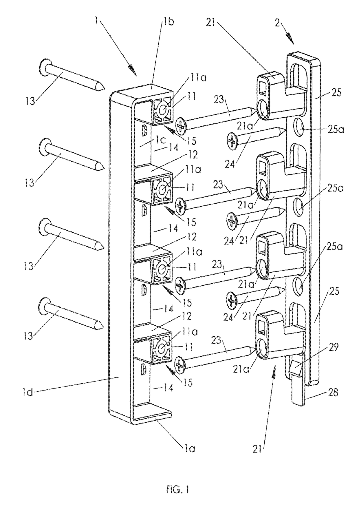 Bedstead fastening device