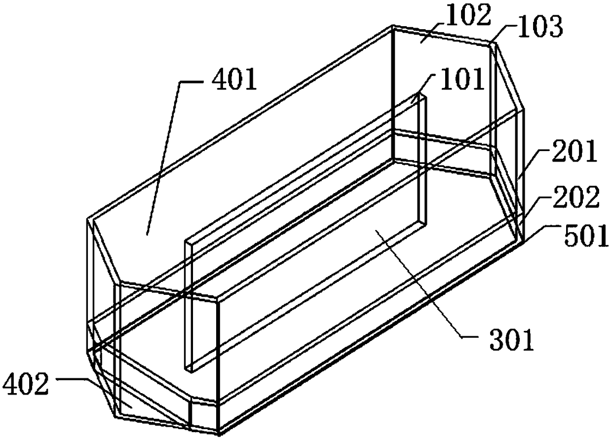 Three-dimensional detector with long honeycomb shell electrode