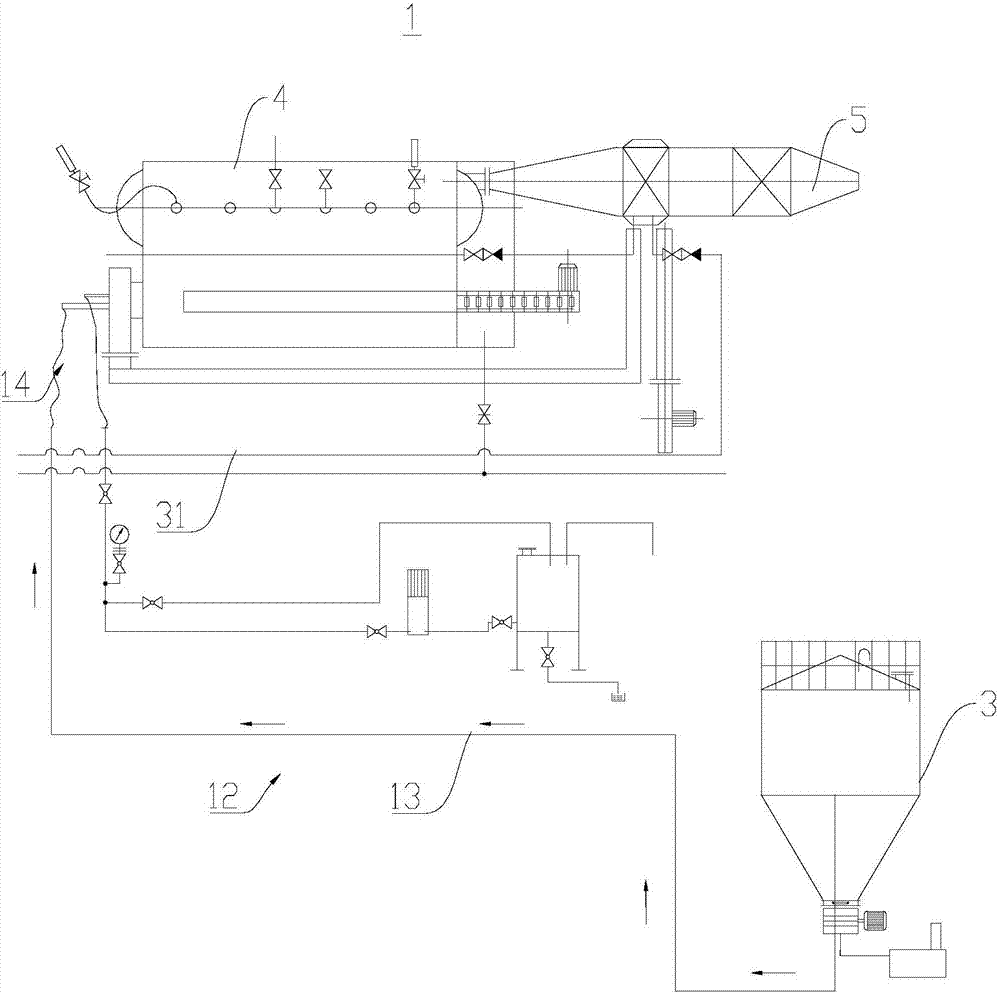 Semi-coke powder gasification and combustion system